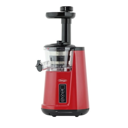 Omega Cold Press 365 Compact Masticating Vertical Juicer, 120W Low-Speed 3-Stage Auger, in Red (JC3000RD13)