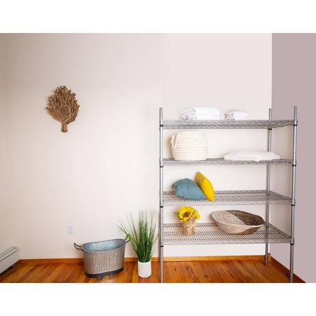 Omega 18" Deep x 60" Wide x 63" High 4 Tier Gray Starter Shelving Unit