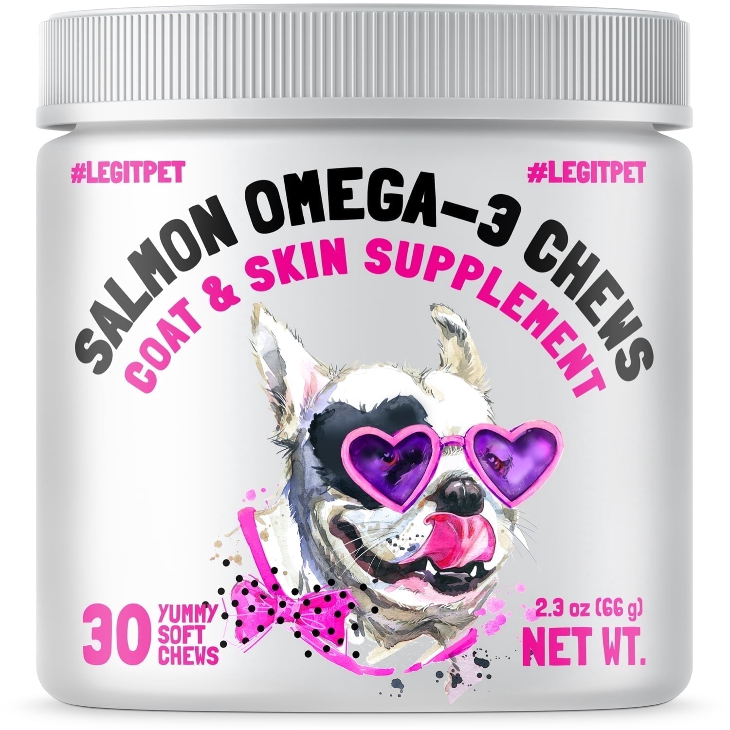 Image result for legitpet Omega 3 Alaskan Salmon Oil Treats for Dogs, Skin Allergy ...