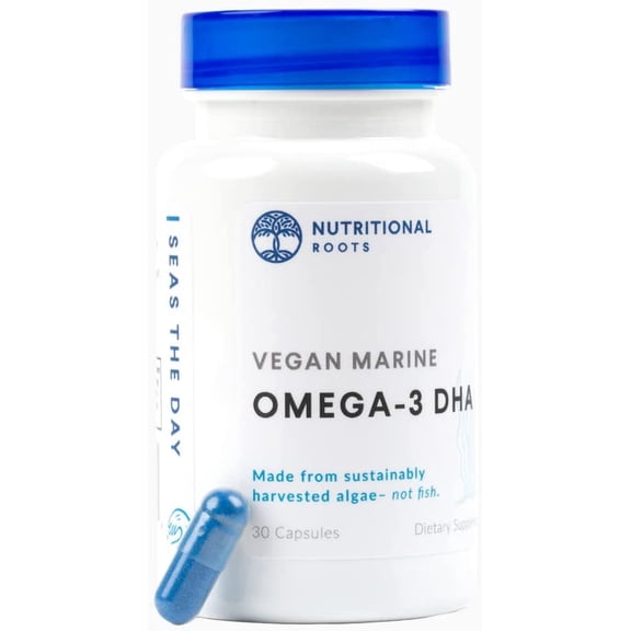 Omega 3 Algae DHA Vegan - Omega 3 DHA Supplement, Plant-Based Omega-3 Blend of Organic Algae, Organic Chia, and Organic Flax Seed Third Party Tested, Doctor's Choice,1 Month Supply, 30 Capsules