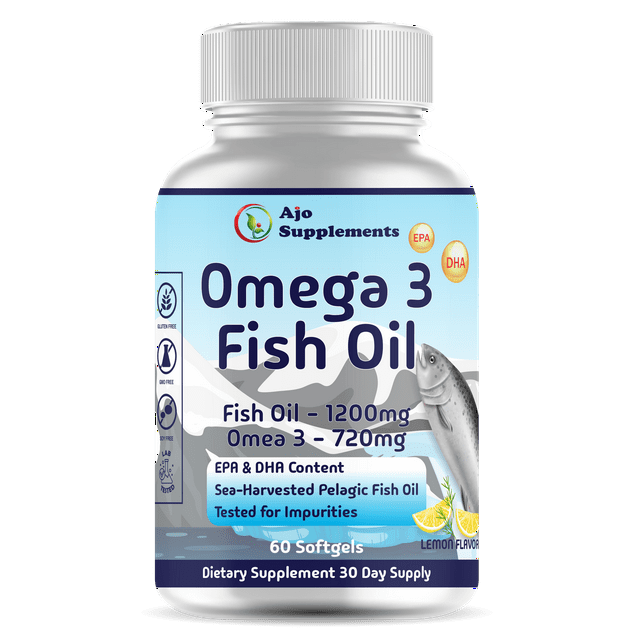Omega 3 Fish Oil 2600 mg - Fish Oil 1200mg + Omega-3 720mg + EPA 432mg