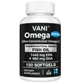 Omega 3 Fish Oil Burpless, 120 Softgels, Pharm Grade Triple Strength