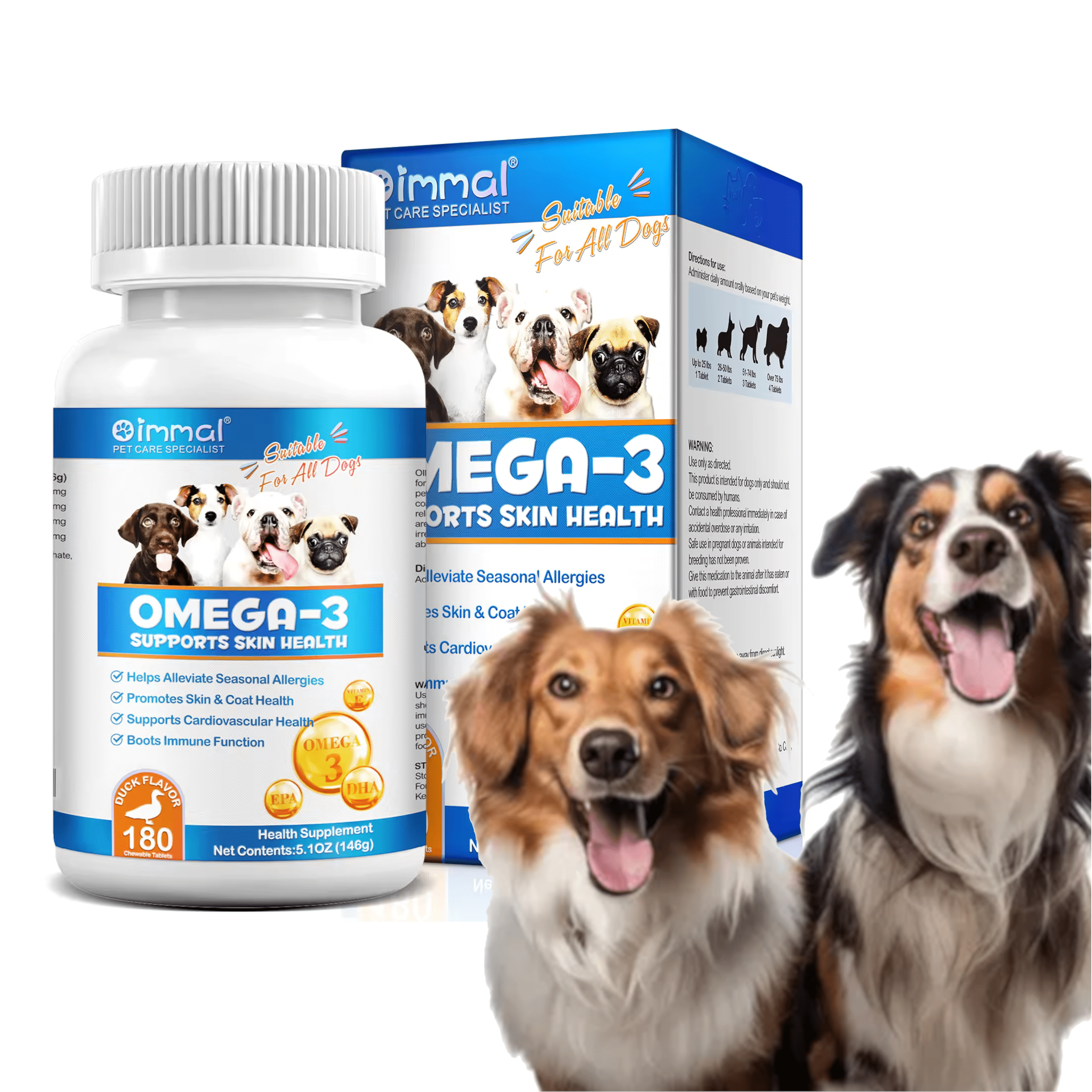 Zenpaws Omega 3 Fish Oil For Dogs 180 Tablets Shedding Aid Skin And 