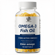 Omega-3 Fish Oil, with EPA & DHA Burpless Fish Oil Supplement, Supports Brain & Heart Health, 120 Ct