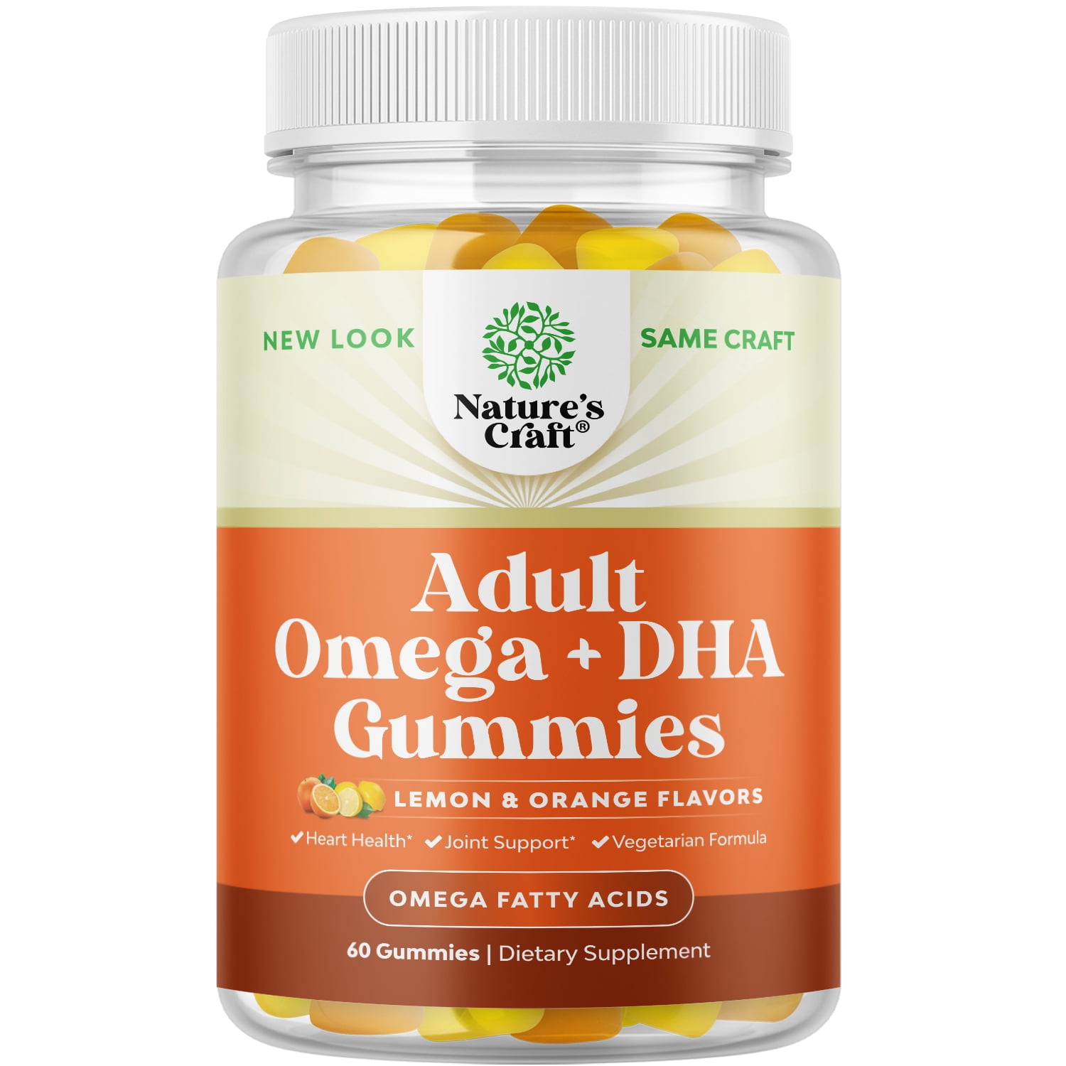 Omega 3 Gummies for Adults Vegetarian Omega 3 6 9 DHA Gummies for