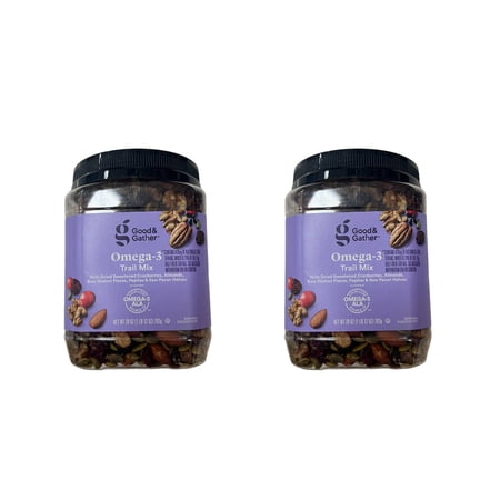 Omega 3 Trail Mix - 28 oz - Kosher (2 Pack of 56 oz)