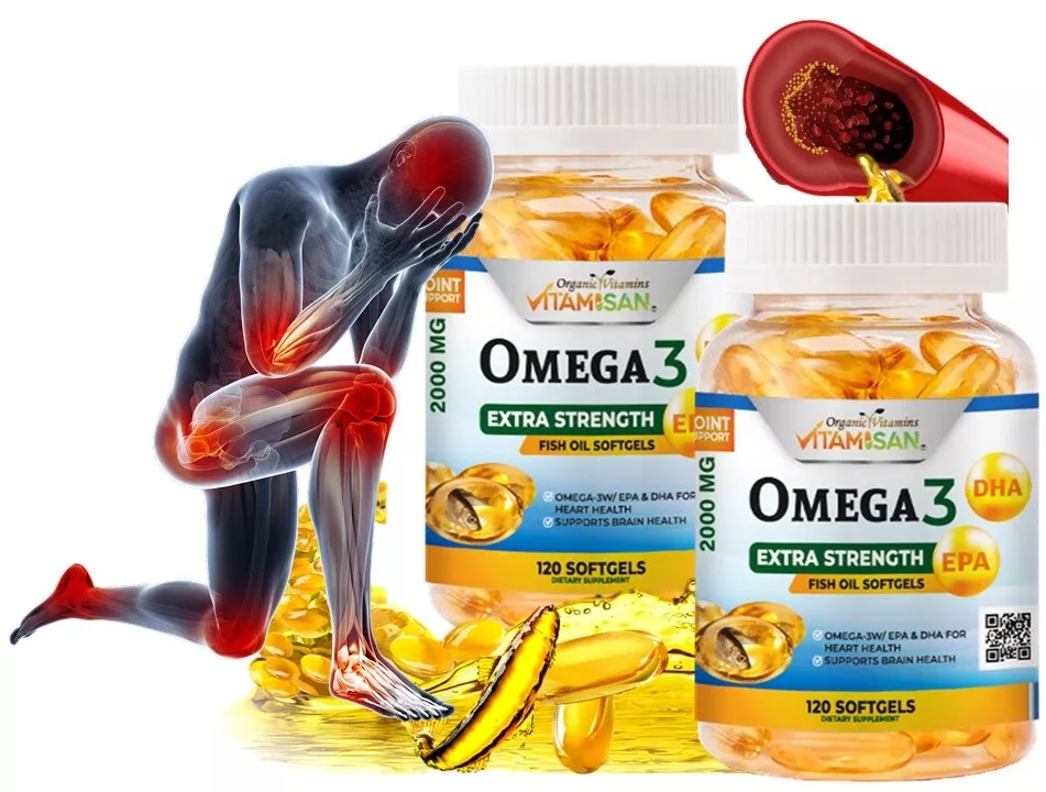 Omega 3 XL Energy Strength 240 Softgels Fatty Acids Vitamins
