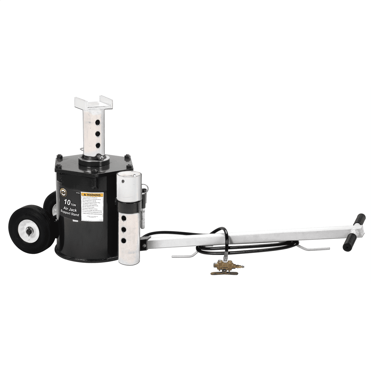 Omega 34100 Black Air Jack/Support Stand - 10 Ton Capacity