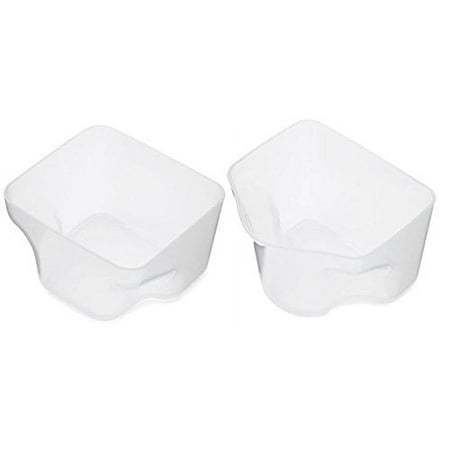 Omega 8006 Juicer Replacement Bowl Set - Pulp and Juice Collection Plastic Clear Containers Cup