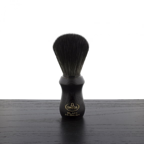 Omega 96833 Hi-Brush Black Fiber Wood Shaving Brush