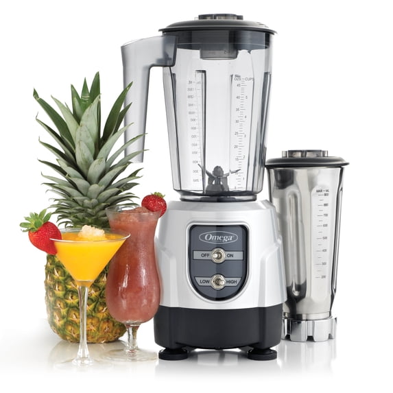 Omega Blender with 32 oz. Stainless Steel & 48 oz. Tritan Blending Containers, BL390S