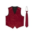 thumbnail image 1 of Omega Button Vest + Matching Tie - Red/Black - Medium, 1 of 1