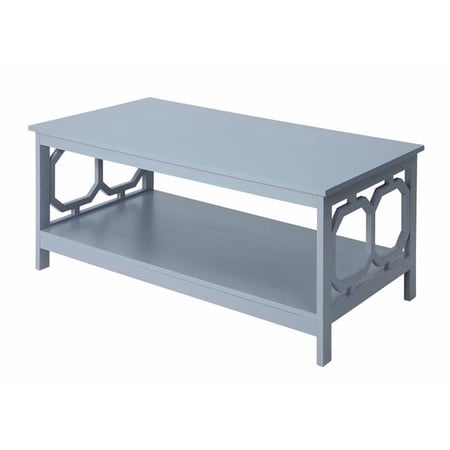 Omega Coffee Table with Shelf Gray