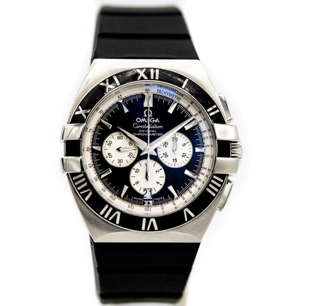 Omega Constellation Double Eagle Co Axial 42mm Steel Rubber Automatic Men s Wrist Watch Walmart