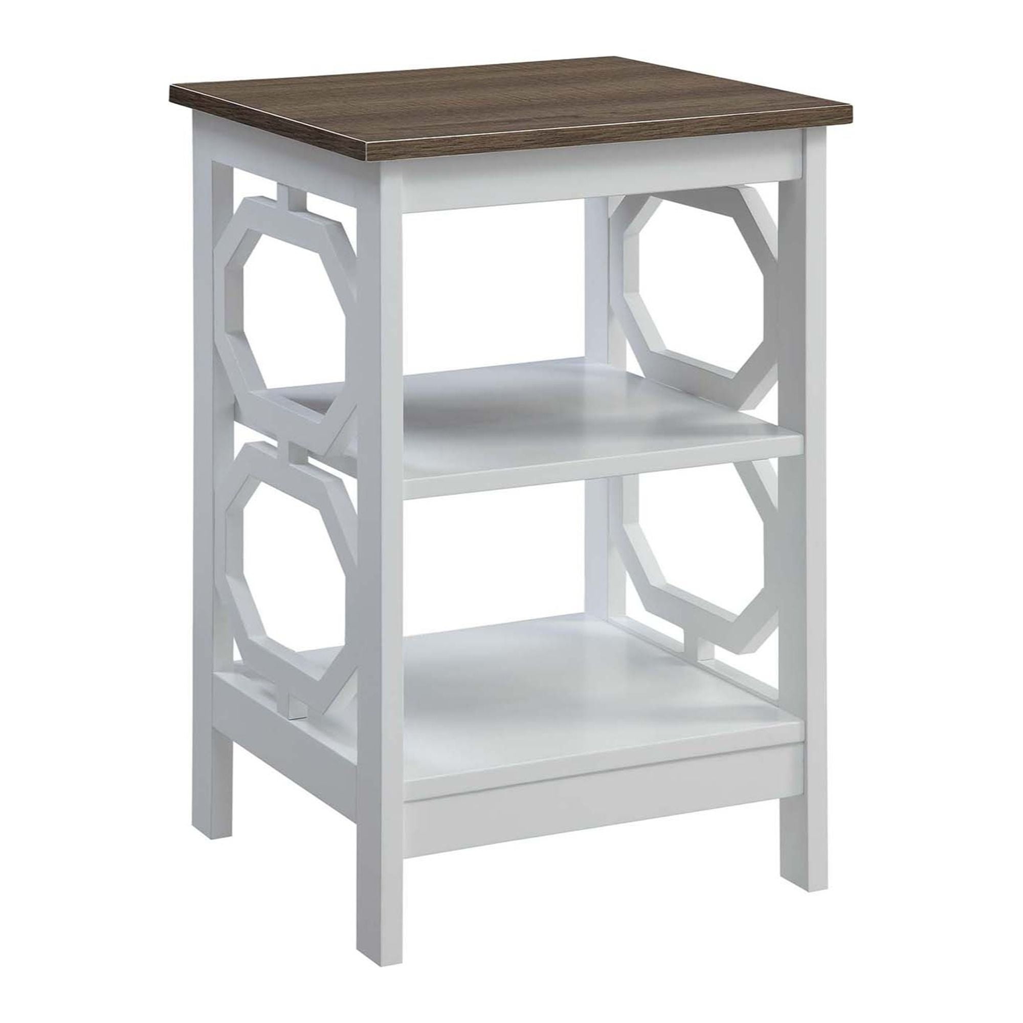 Omega End Table with Shelves - Transform Your Living Room with Elegance and Convenience - Durable and Timeless Addition to Your Home - Explore the Omega Collection for a Complete Look