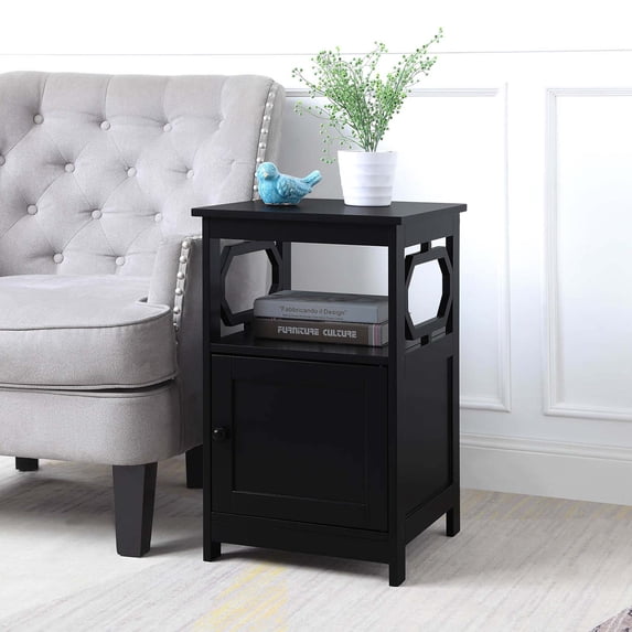 Convenience Concepts Omega End Table with Cabinet, Multiple Finishes