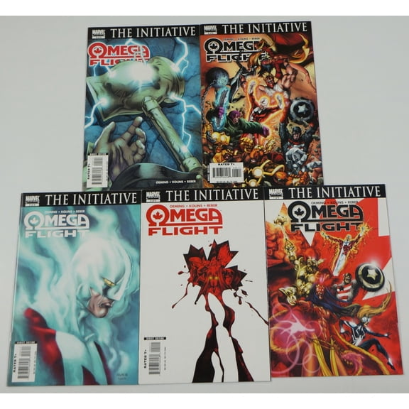 Omega Flight #1-5 VF/NM complete series Beta Ray Bill - U.S.Agent - Alpha ; Marvel
