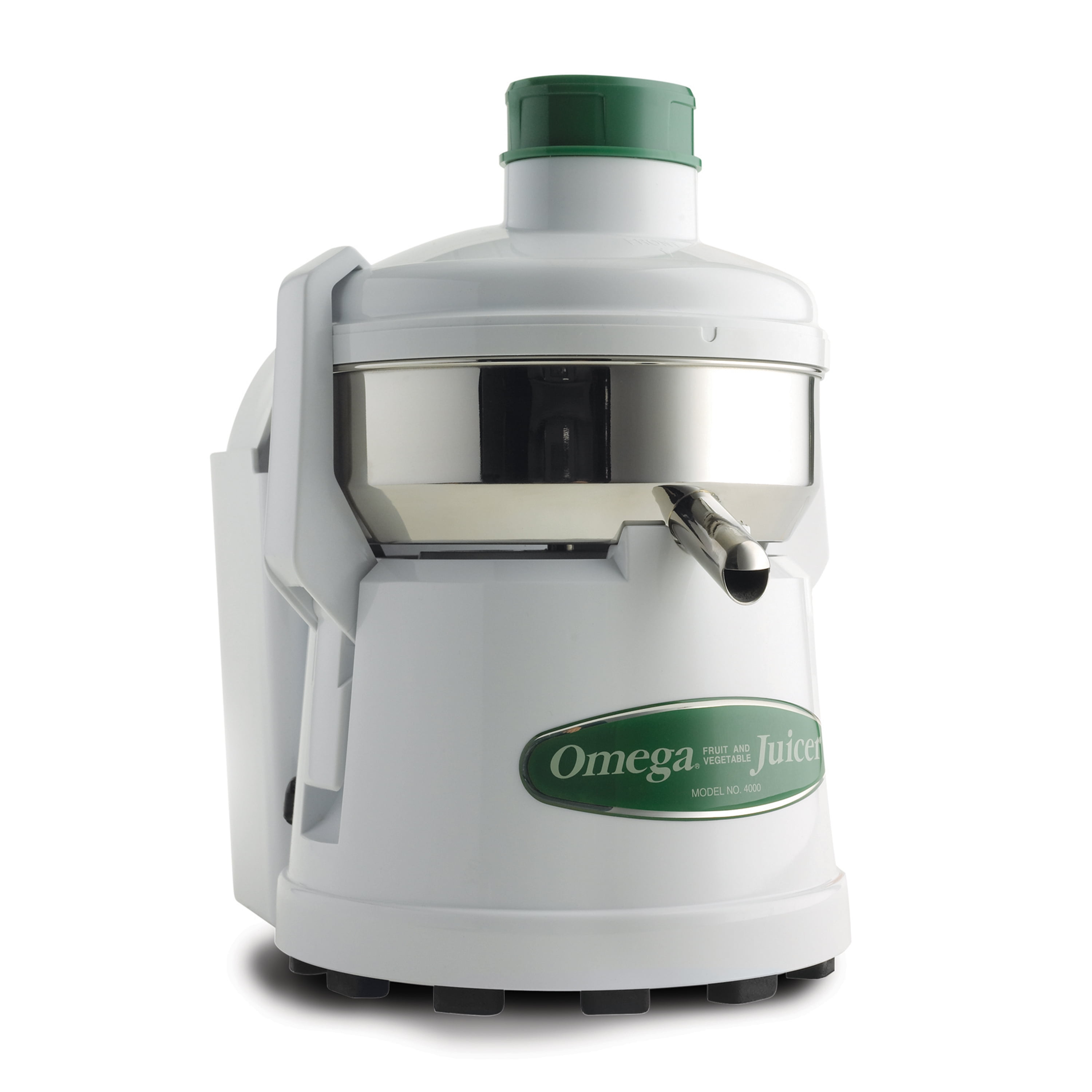 Omega HighSpeed Automatic Pulp Ejection Juicer, in White (J4000)