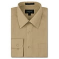 thumbnail image 1 of Omega Italy Men's Long Sleeve Dress Shirt Solid Color Regular Fit 25 Colors, 1 of 5