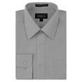 thumbnail image 1 of Omega Italy Men's Long Sleeve Dress Shirt Solid Color Regular Fit 25 Colors, 1 of 5