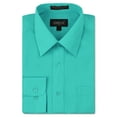 thumbnail image 1 of Omega Italy Men's Long Sleeve Dress Shirt Solid Color Regular Fit 25 Colors, 1 of 5
