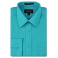thumbnail image 1 of Omega Italy Men's Long Sleeve Dress Shirt Solid Color Regular Fit 25 Colors, 1 of 5