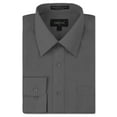 thumbnail image 1 of Omega Italy Men's Long Sleeve Dress Shirt Solid Color Regular Fit 25 Colors, 1 of 5