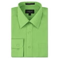 thumbnail image 1 of Omega Italy Men's Long Sleeve Dress Shirt Solid Color Regular Fit 25 Colors, 1 of 5