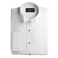 thumbnail image 1 of Omega Italy Men's Pleated Tuxedo Wingtip & Laydown Collar White Dress Shirt (Wing Tip, L (16-16½) sleeve: 32/33), 1 of 1
