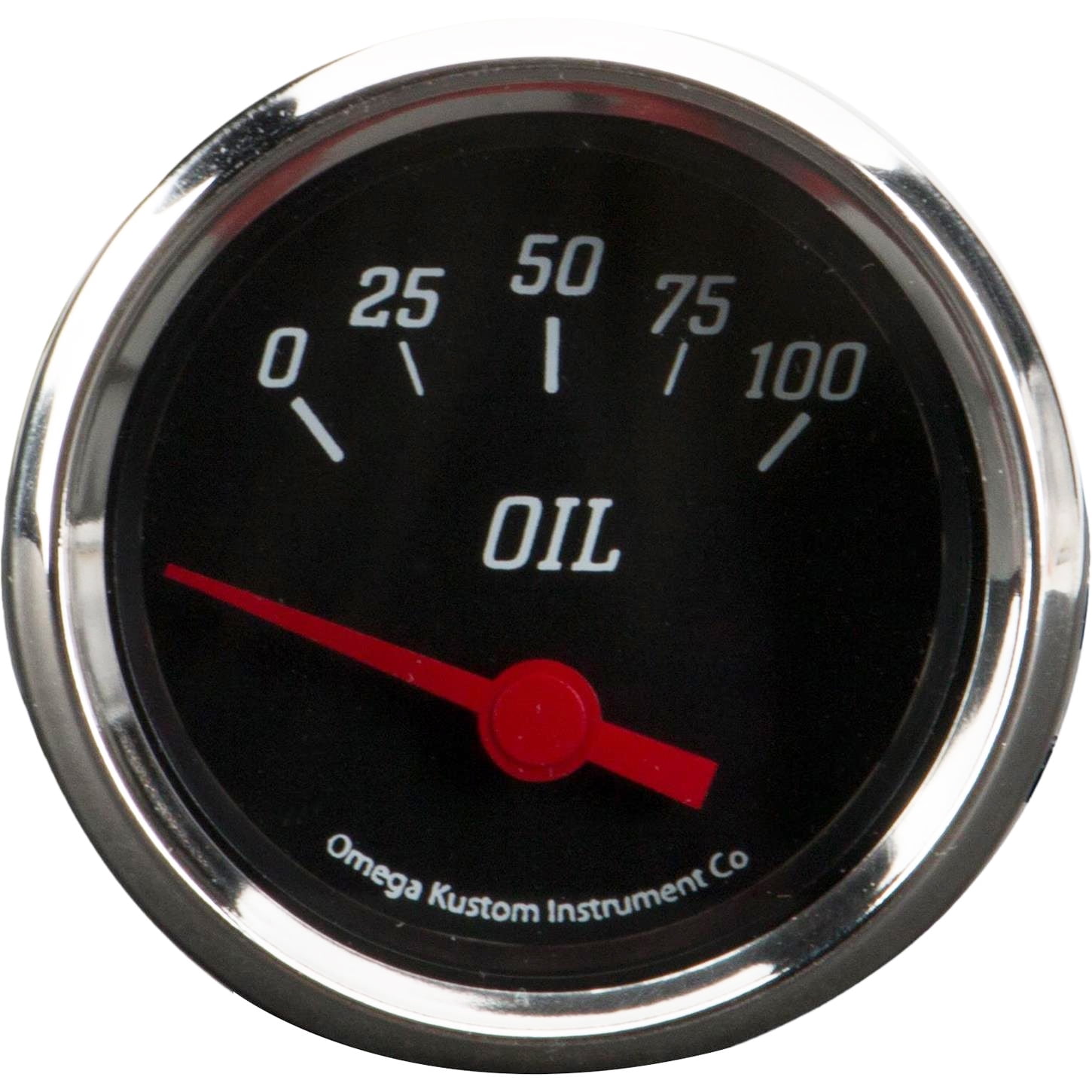 Omega Kustom 2 Inch Electric Oil Pressure Gauge, Black