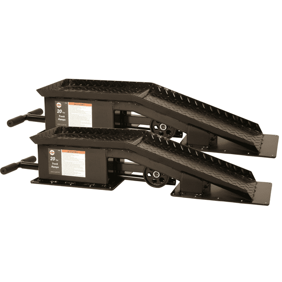 Omega Lift Equipment B2378857 Heavy Gauge Stee Truck Ramp 40, 000 Ib Max Load - Black