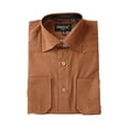 thumbnail image 1 of Omega Long Sleve Dress Shirt, Button Up, Brown, XL Sleeve-(32/33), 1 of 1
