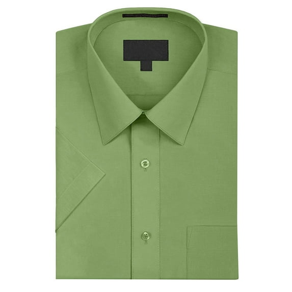 Omega Men's Short Sleeve Dress Shirt (Apple Green, 3XL)