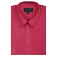 thumbnail image 1 of Omega Men's Short Sleeve Dress Shirt (Fuchsia, 2XL), 1 of 4
