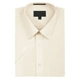 thumbnail image 1 of Omega Men's Short Sleeve Dress Shirt (Ivory, 4XL), 1 of 3