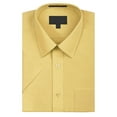 thumbnail image 1 of Omega Men's Short Sleeve Dress Shirt (Lemon, 2XL), 1 of 4
