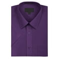 thumbnail image 1 of Omega Men's Short Sleeve Dress Shirt (Purple, L), 1 of 3