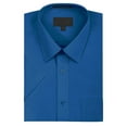 thumbnail image 1 of Omega Men's Short Sleeve Dress Shirt (Royal Blue, S), 1 of 3
