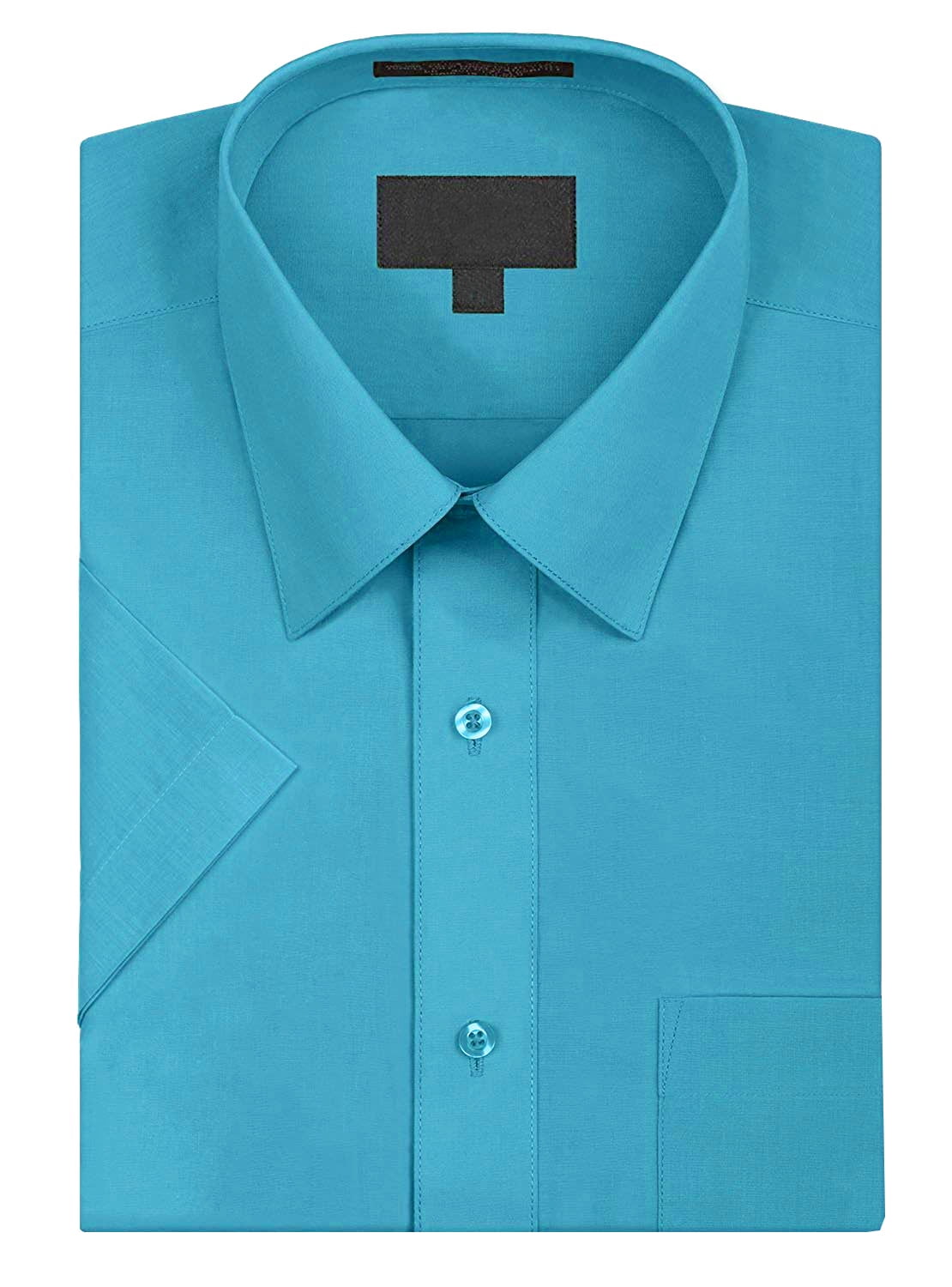 Turquoise mens short hotsell sleeve dress shirt