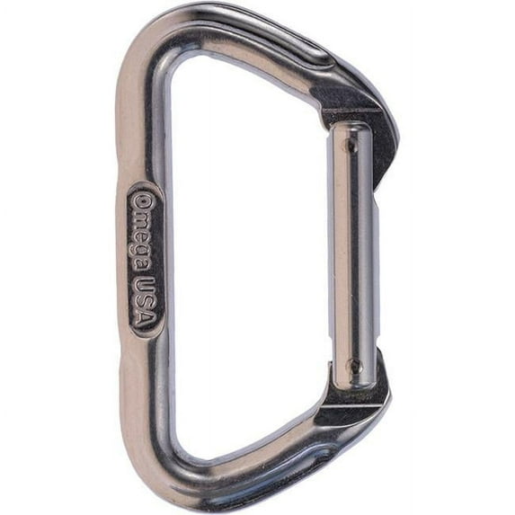 Omega Pacific D Screw-Lok Carabiner, Red