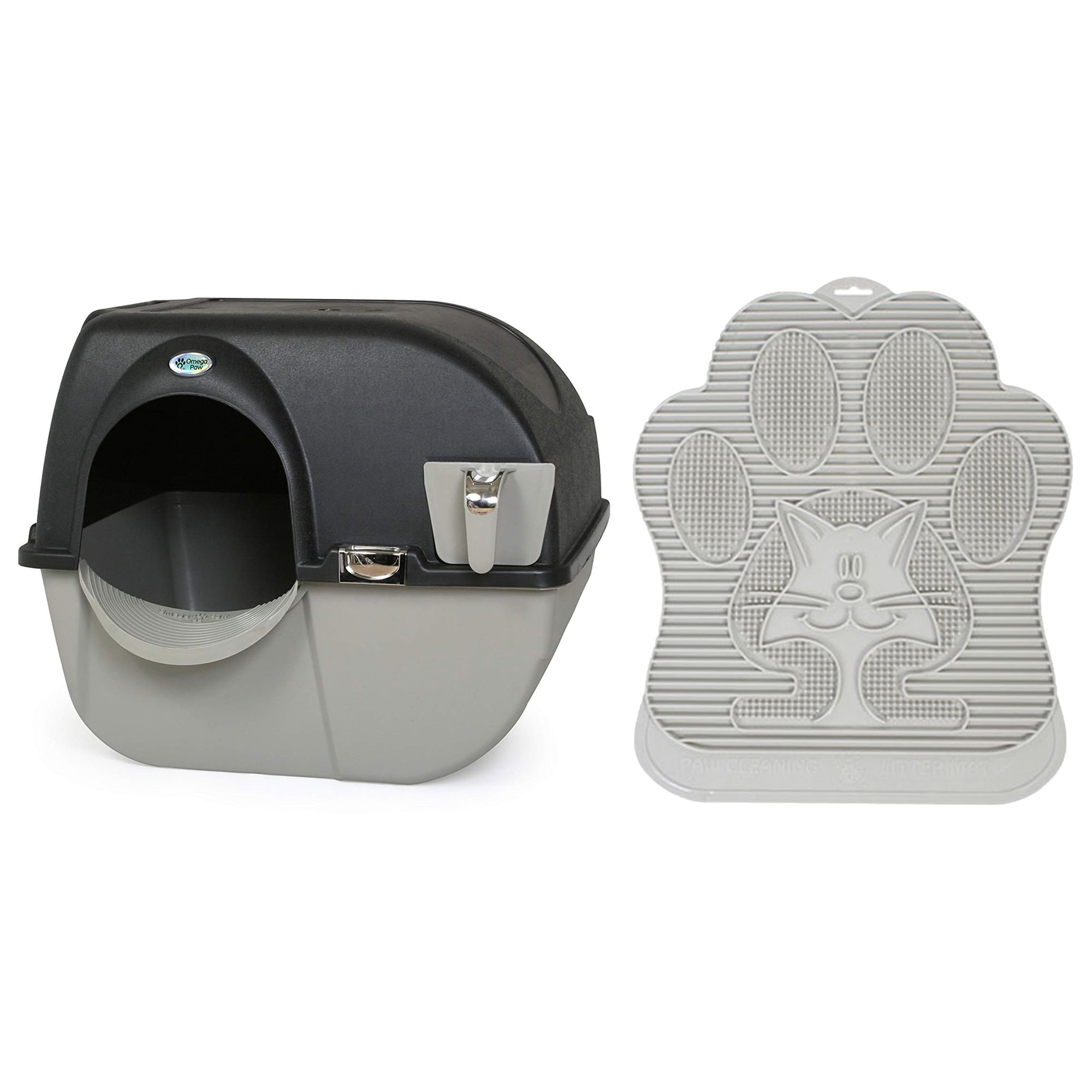 Omega Paw Elite Roll 'N Clean Self Cleaning Litter Box with Paw Floor