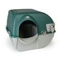thumbnail image 1 of Omega Paw Premium Roll 'N Clean Self Cleaning Litter Box, Regular, Green, 1 of 11