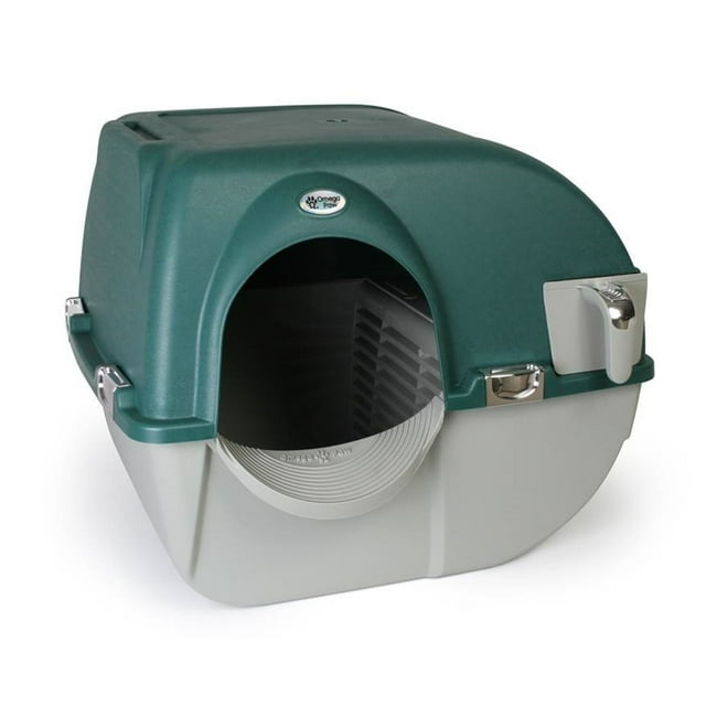 Omega Paw Premium Roll 'N Clean Self Cleaning Litter Box, Regular