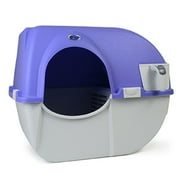 Omega Paw Roll 'n Clean Plastic Indoor Outdoor Automatic Self Cleaning Litter Box, Generation 5 Large Periwinkle