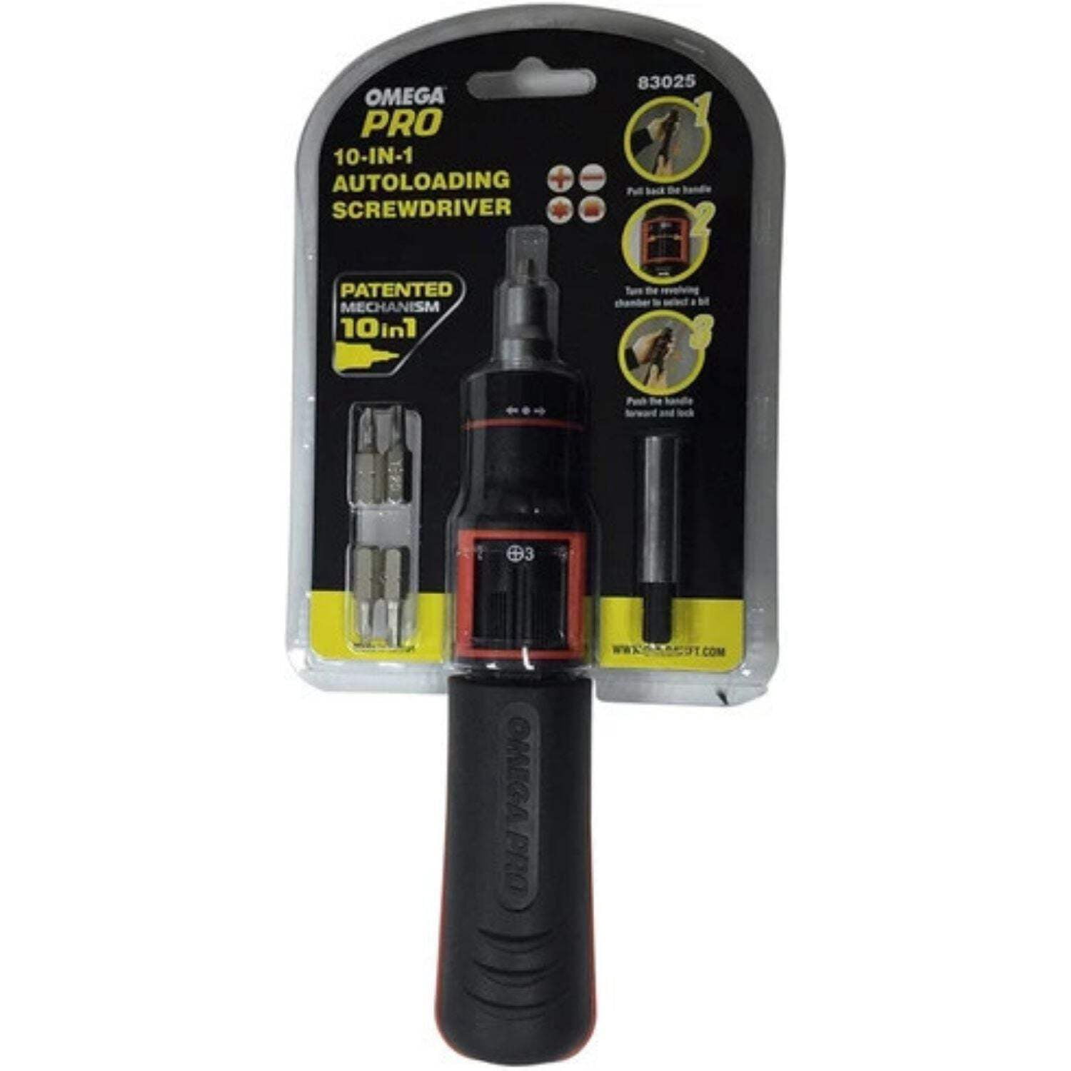 Auto Loading Screwdriver Omega Pro 10-in-1 Auto Loading Ratcheting Screwdriver - Walmart.com