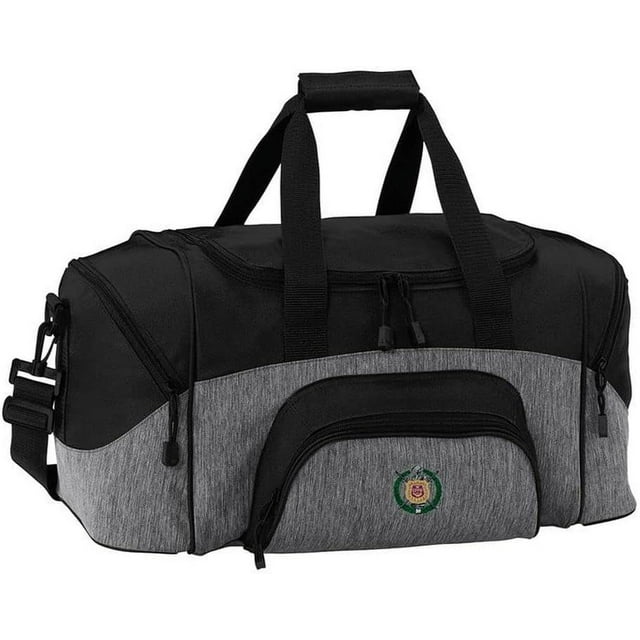 Omega Psi Phi Colorblock Duffel Bag Heather Grey/Black