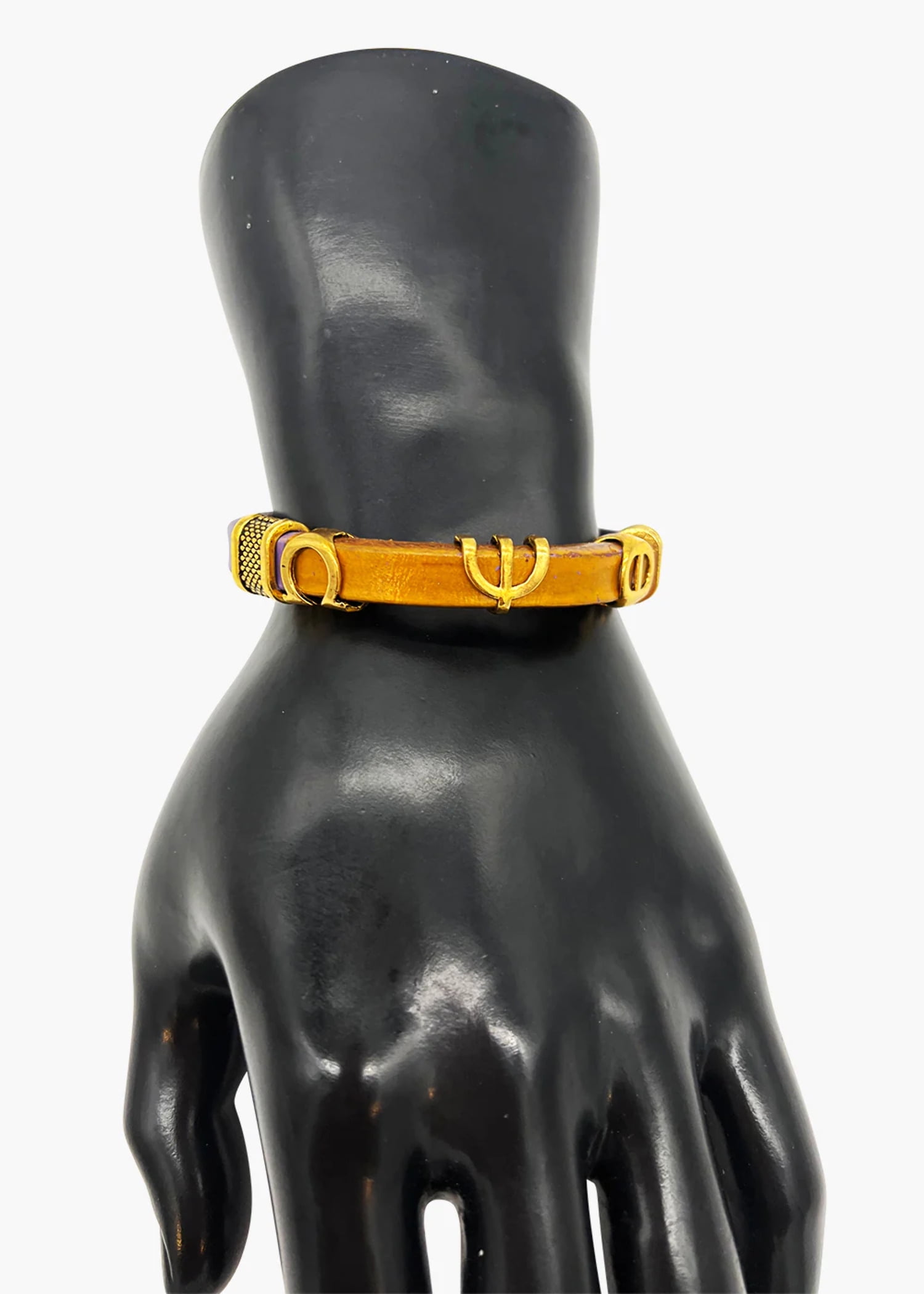 Omega psi phi leather bracelet clearance