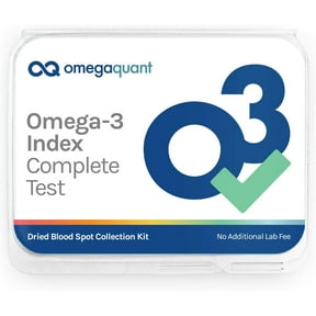 Omega Quant Omega-3 Index Complete - Complete Fatty Acid Profile Blood Test Kit | Includes - Omega-3s, Omega-6s, Saturated Fats, Monounsaturated fats, Trans Fats | 1 Complete Home Kit