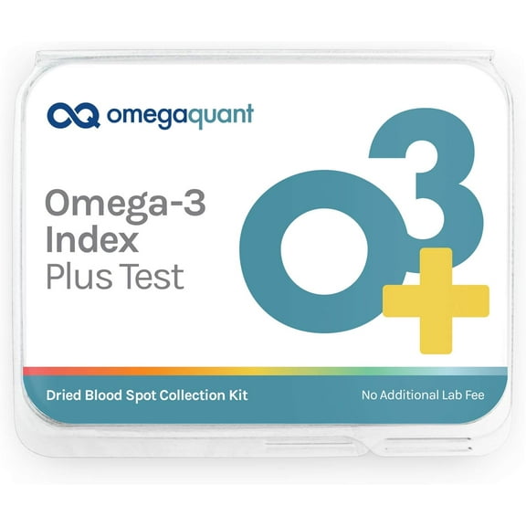 Omega Quant Omega-3 Index Plus Test Kit - Measures Blood Levels of Omega-3, Trans Fats, and Omega-6:Omega-3 Ratios | The Original Omega-3 Blood Test Home Kit