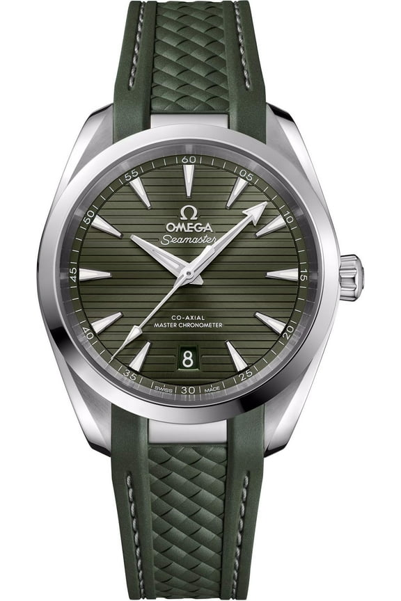 Seamaster Aqua Terra 150m Master Co-Axial Automatic Green Dial Rubber Strap Men's Watch 220.12.38.20.10.001